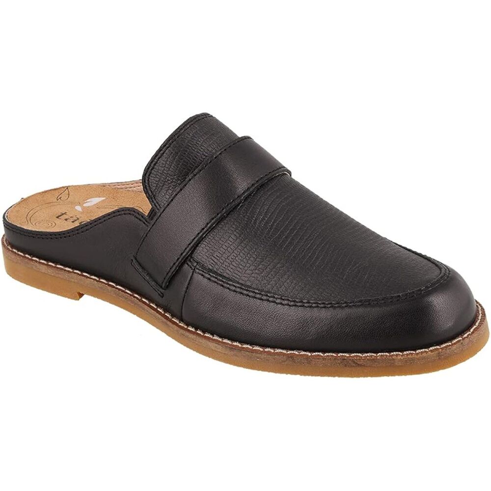 Taos Royal Snake Embossed Mule - Black 8.5